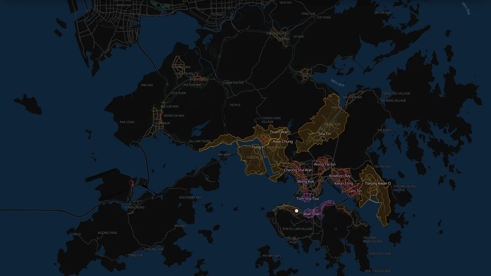 Hong Kong's new towns around Kowloon in Takt